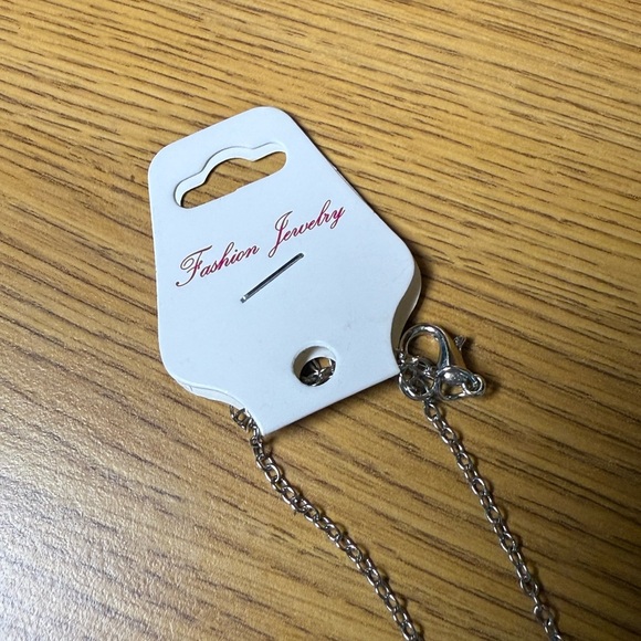 New Unicorn Silver Necklace with Blue & Pink Gems “2” Charm Fashion Jewelry NWT - Picture 3 of 3